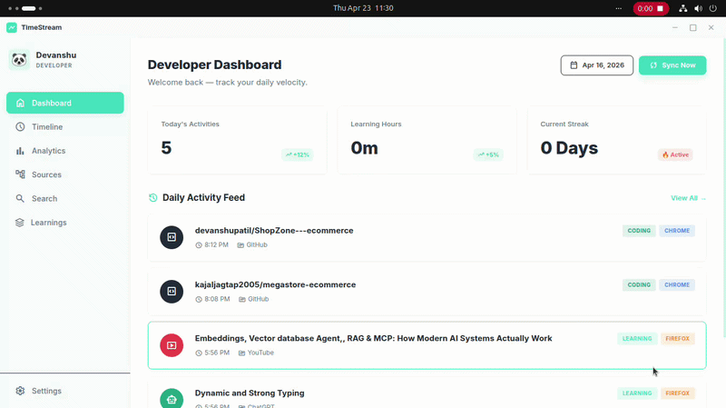 TimeStream App Demo